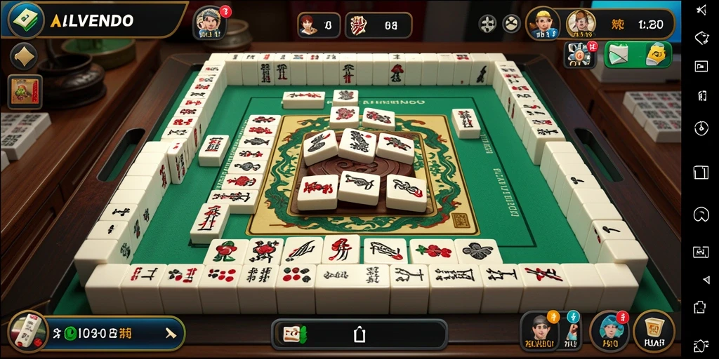 Tampilan gameplay menawan dari ALVENDO saat memainkan Mahjong.