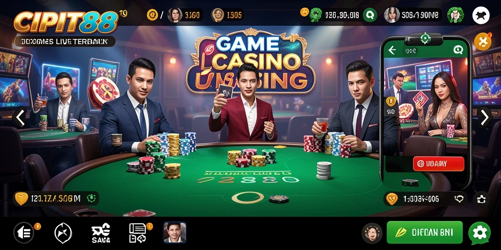 Tampilan menarik gameplay Live Casino di CIPIT88.