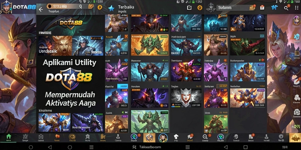 Tampilan antarmuka DOTA88 yang sederhana dan intuitif.
