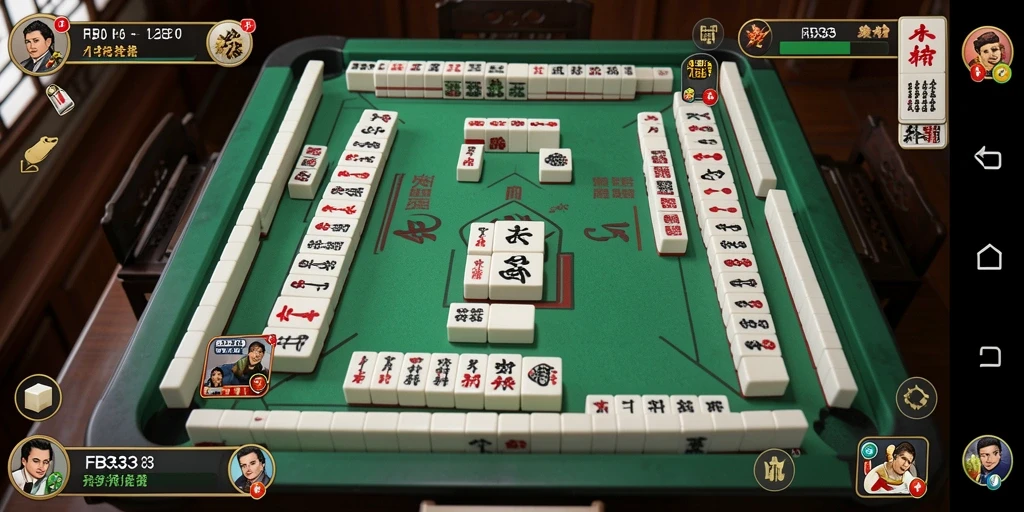 Screenshot permainan FB333 menampilkan gameplay Mahjong yang menarik.