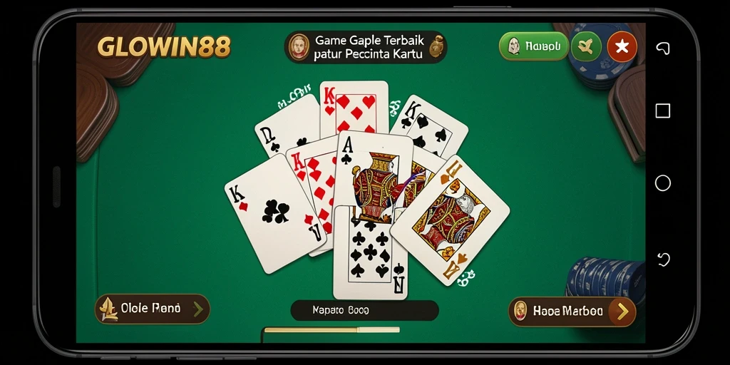 Gameplay seru Gaple di GLOWIN88 dengan teman-teman.