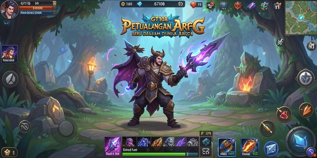 Tampilan gameplay GT108 menunjukkan aksi pertempuran seru dan eksplorasi mendalam.