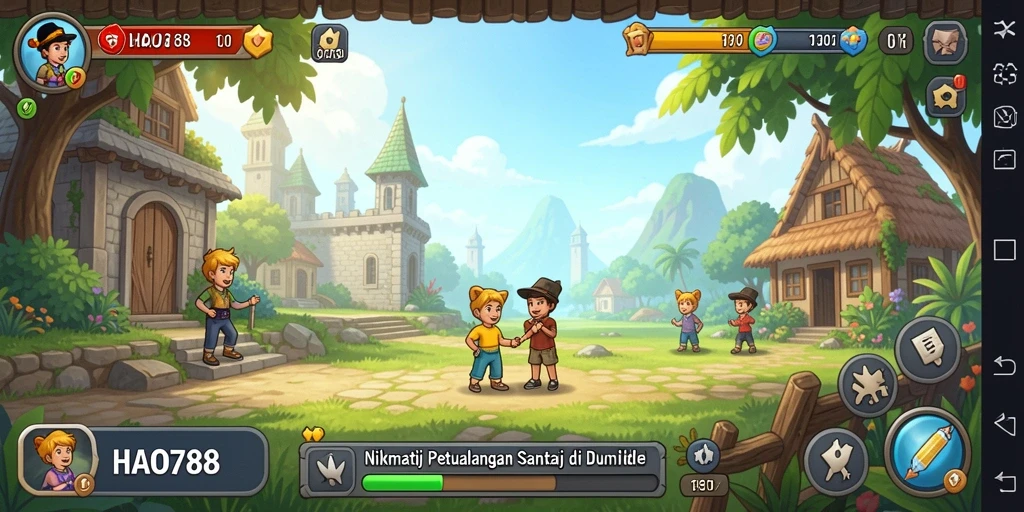 Screenshot HAO788 menampilkan gameplay seru dan karakter unik.
