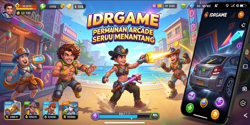 Tampilan gameplay IDRGAME dengan karakter dan rintangan yang menarik.