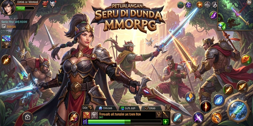 Tampilan gameplay seru di dunia MMORPG IDX66.