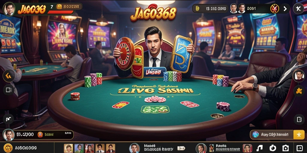 Tampilan gameplay JAGO368 yang menarik dan interaktif dalam Live Casino.