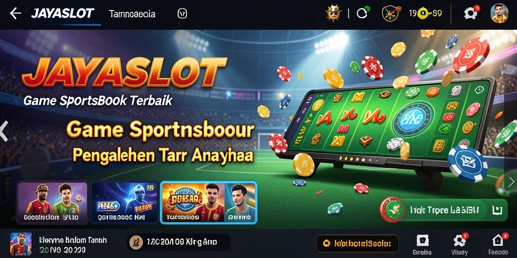 Screenshot utama JAYASLOT menampilkan taruhan langsung pada berbagai olahraga.