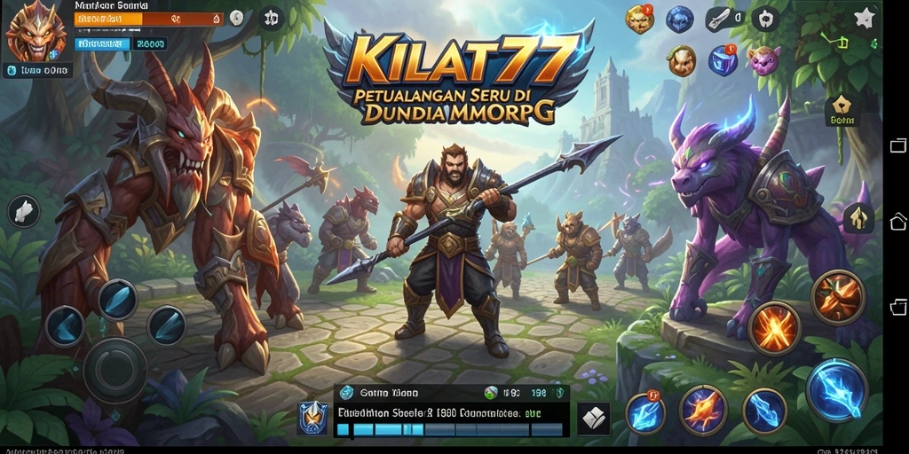 Tangkapan layar gameplay KILAT77 menampilkan aksi seru dalam dunia MMORPG.