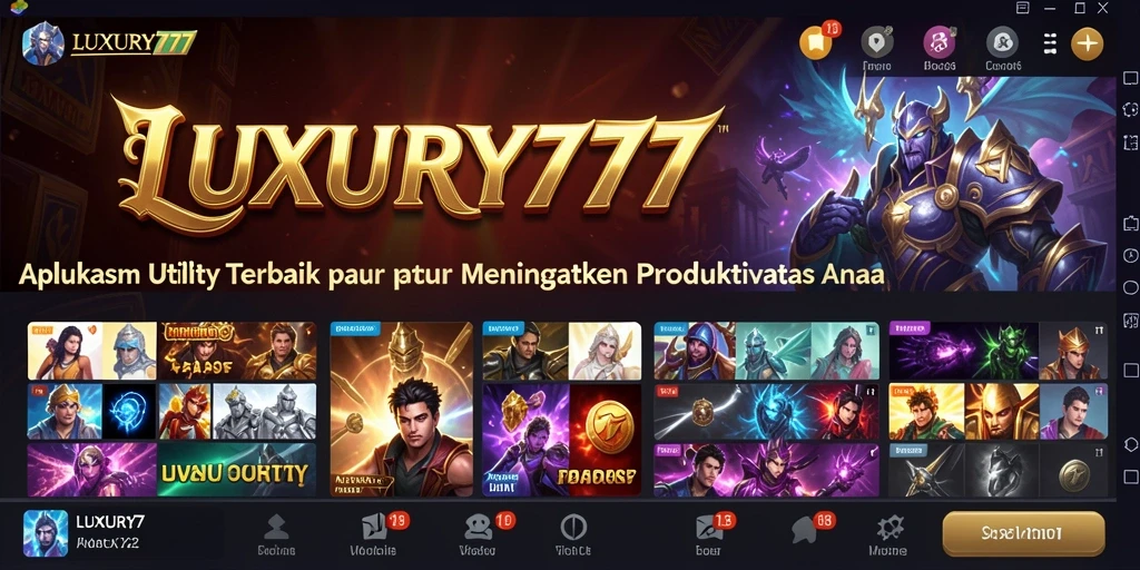 Tampilan antarmuka LUXURY777 yang modern dan fungsional.