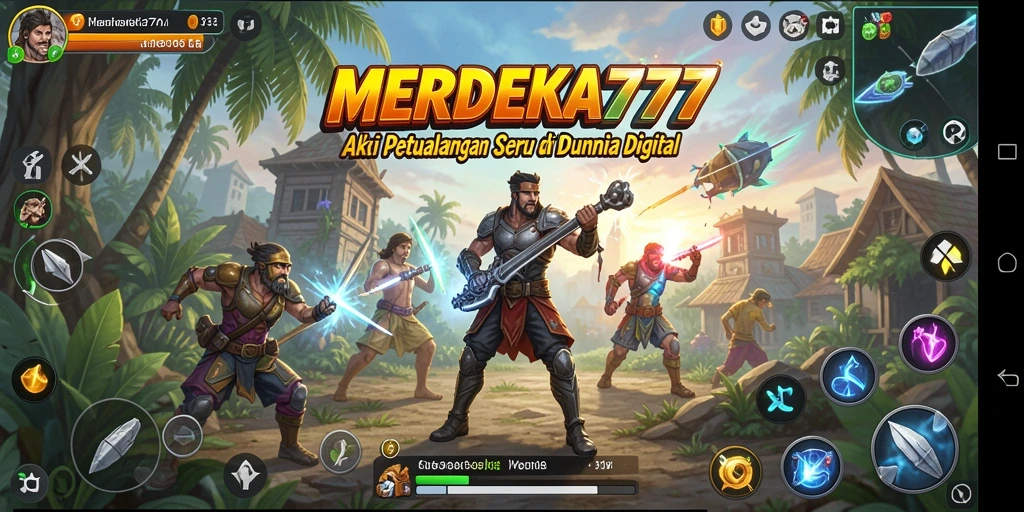 Tampilan permainan aksi seru di MERDEKA777.