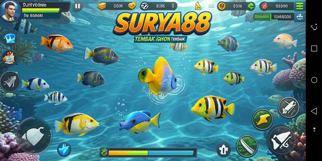 Tampak serunya gameplay di SURYA88 saat menembak ikan.