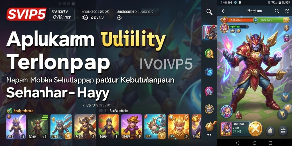 Tampilan utama SVIP5 dengan fitur-fitur utility yang praktis.