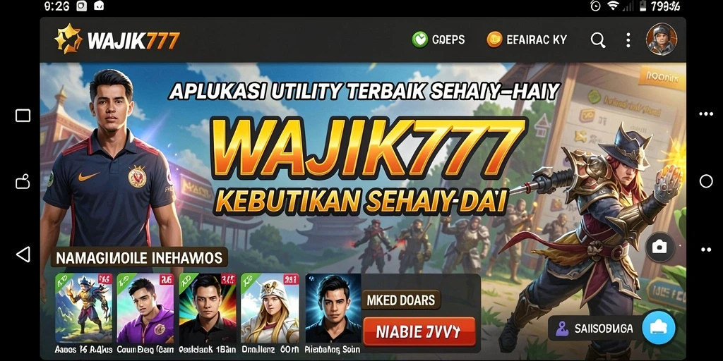 Tampilan intuitif aplikasi WAJIK777 yang membantu organisasi tugas.